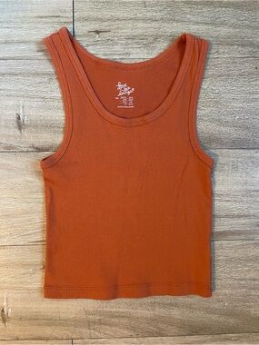 Love Tree Girls' Ribbed Rust Tank Top